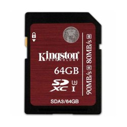 Kingston SDXC SD Memory Card 64GB-90mb/s