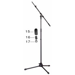 Stagg MIS-2024BK Heavy Telescopic Microphone Boom Stand