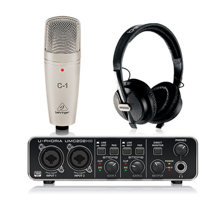 Behringer U-Phoria Studio Pro Recording/Podcasting Bundle