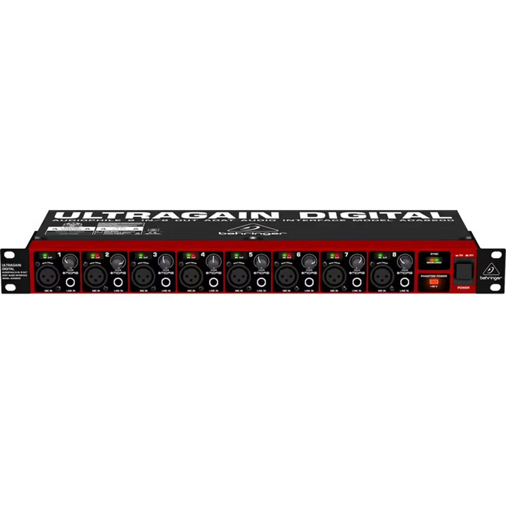 Behringer ADA8200 8-channel Microphone Preamp - Eight MIDAS-designed mic pres for incredible sound at Ragtime Lebanon