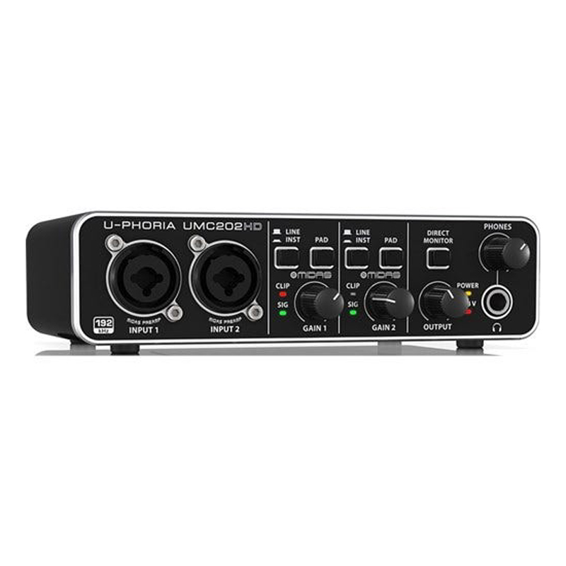 Behringer U-Phoria UMC202HD USB Audio Interface - Real MIDAS microphone preamplifier technology onboard at Ragtime Lebanon
