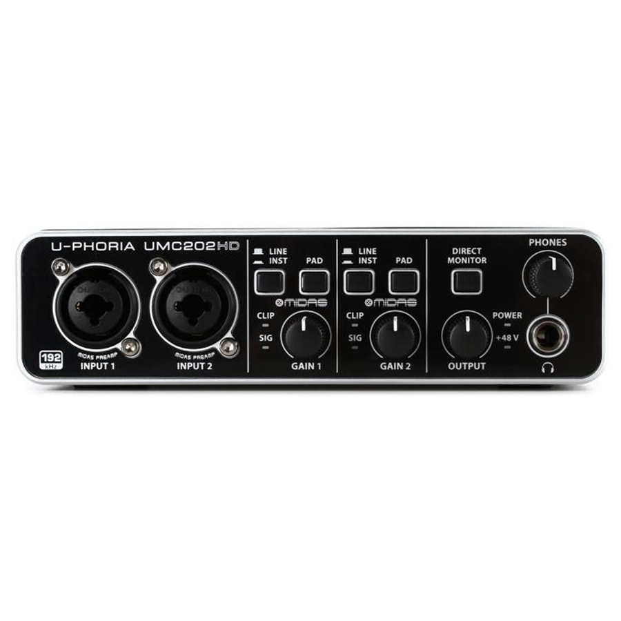 Behringer U-Phoria UMC202HD USB Audio Interface - Direct Monitor function provides latency-free input monitoring at Ragtime Lebanon