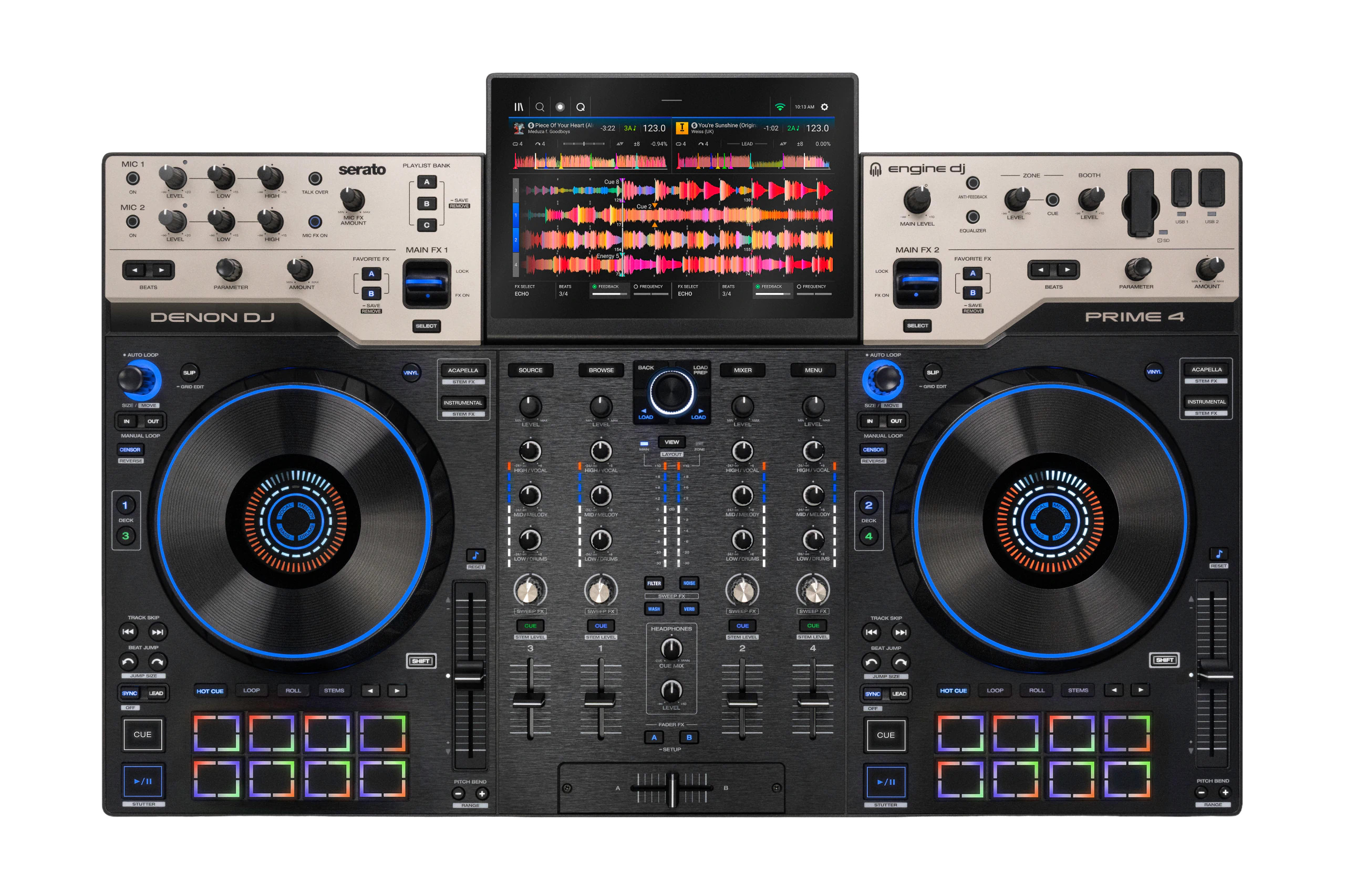 Denon DJ Prime 4 G2 Standalone DJ System - Comprehensive connectivity and seamless streaming support at Ragtime Lebanon