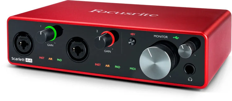 Focusrite Scarlett 4i4 3rd Gen USB Recording Interface