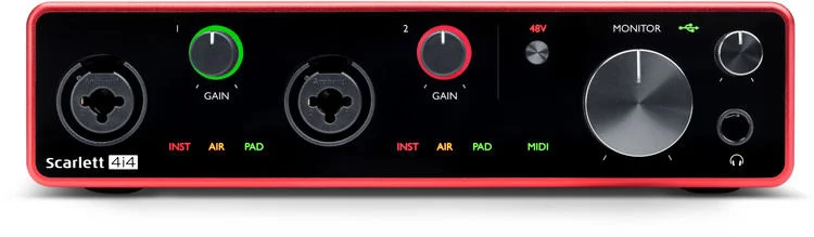 Focusrite Scarlett 4i4 3rd Gen USB Recording Interface