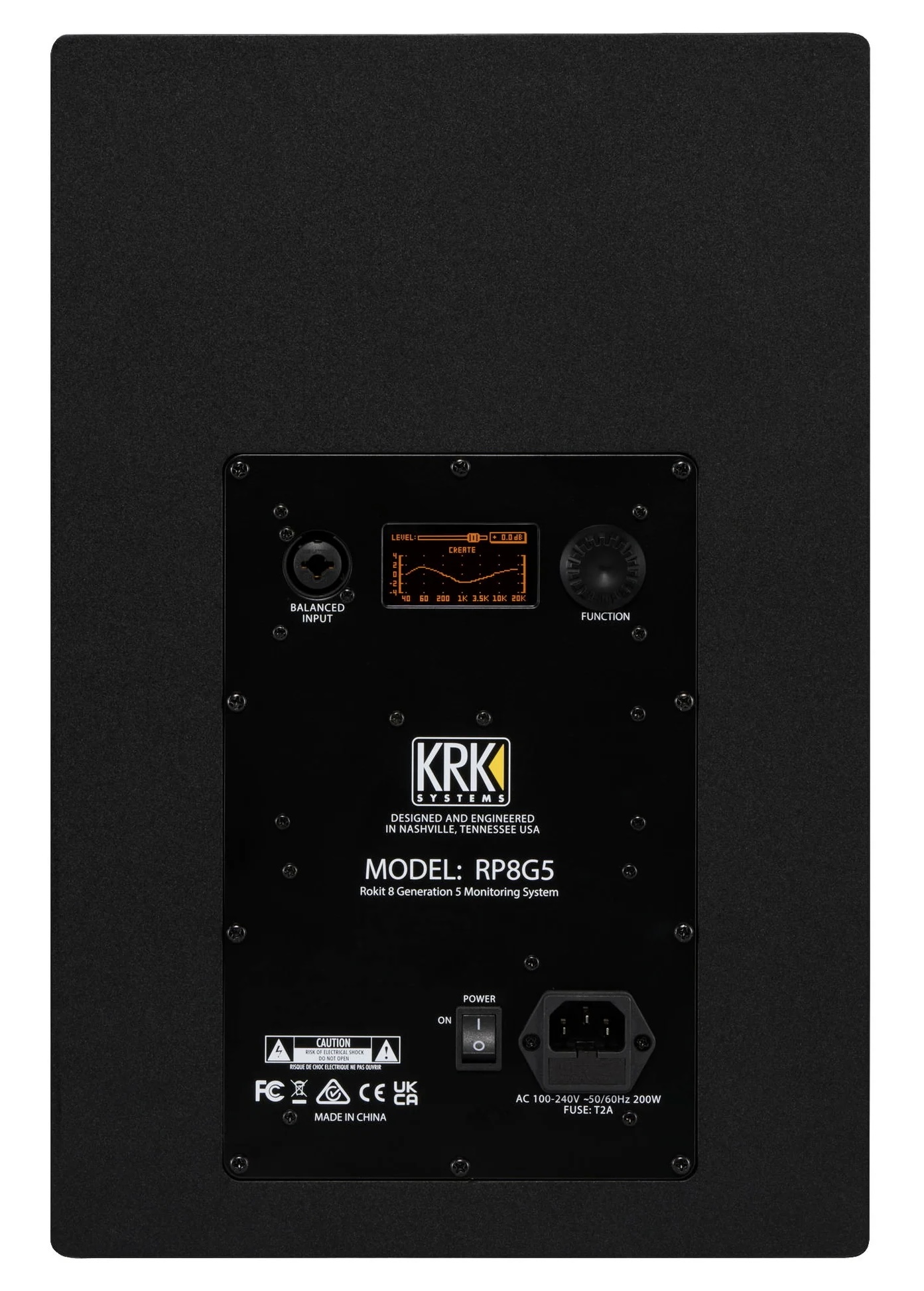 KRK ROKIT 8 G5 8-inch Powered Studio Monitor  - DSP Room Tuning with LCD at Ragtime Lebanon