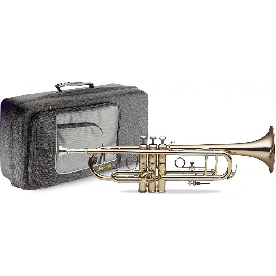 Levante LV-TR6305 Professional Bb Trumpet Bell and Leadpipe in Gold Brass at Ragtime Beirut Lebanon
