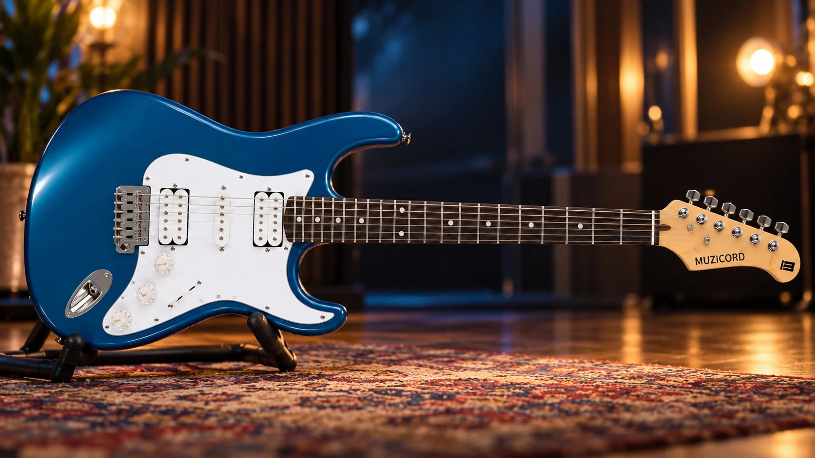 Muzicord ST7 HSH BMT Electric Guitar - Blue Metallic - Blue Metallic Finish with Performance-Ready Hardware at Ragtime Lebanon