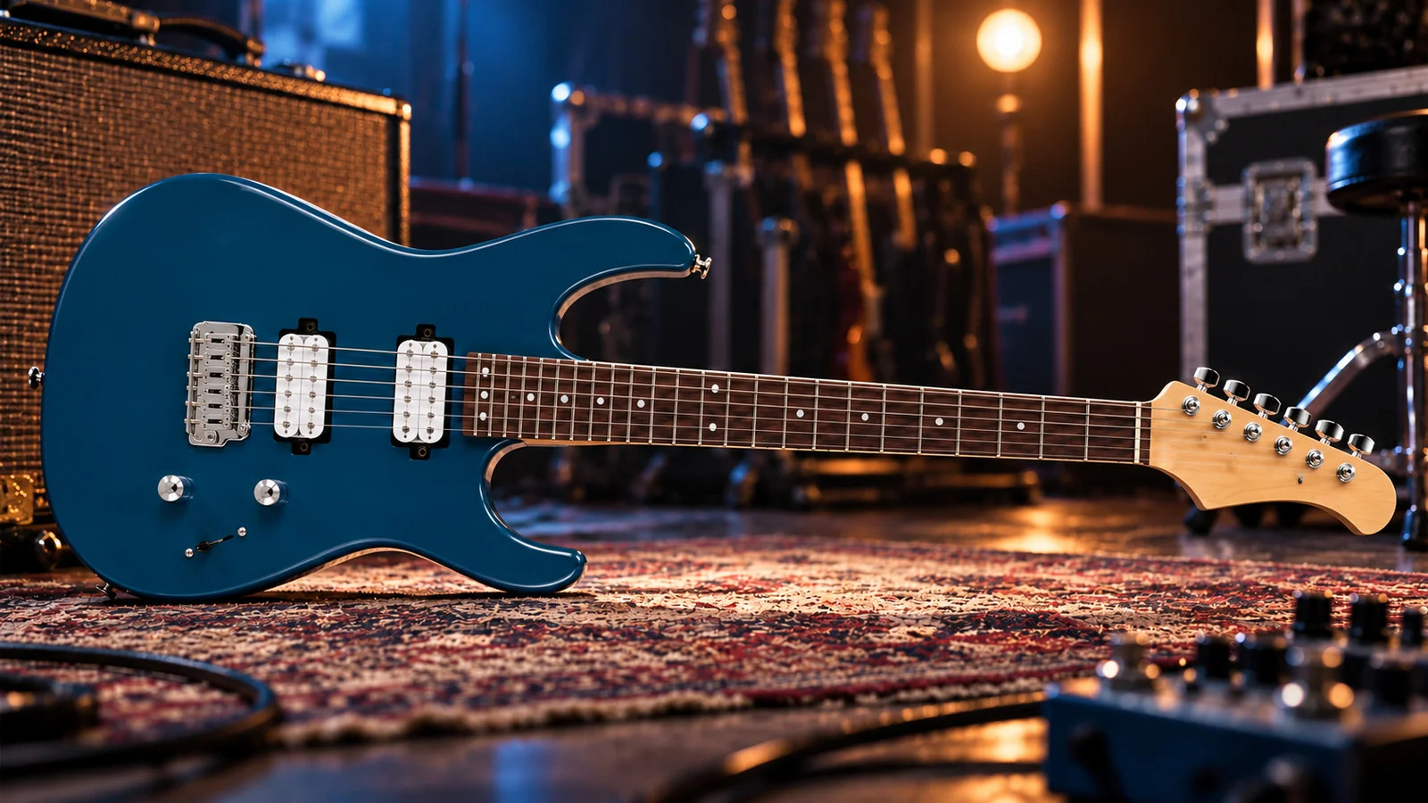 Buy Muzicord GR5 DMB Dual Humbucker Electric Guitar - Deep Metallic Blue from Ragtime Beirut Lebanon