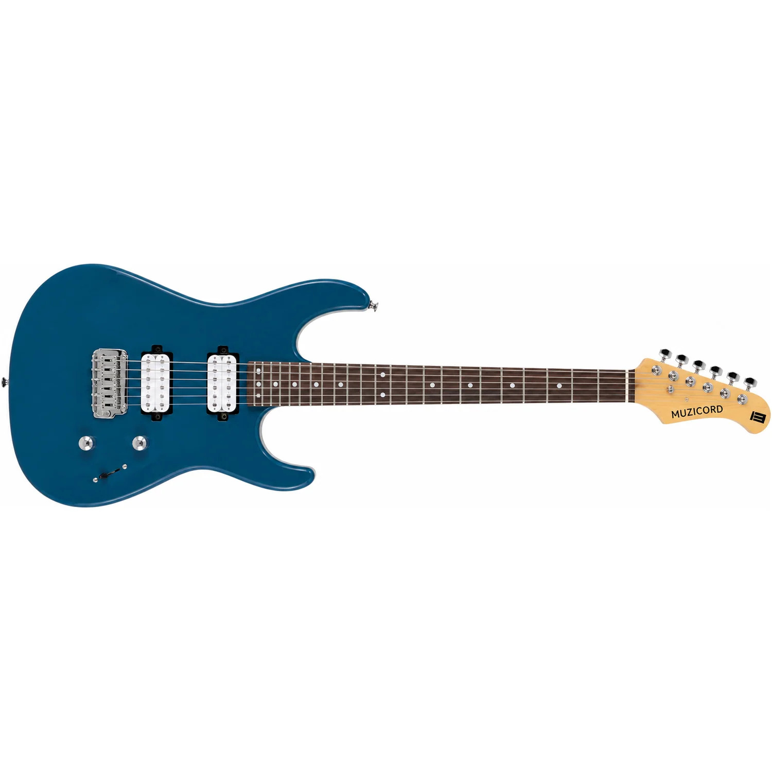 Muzicord GR5 DMB Dual Humbucker Electric Guitar - Deep Metallic Blue - Deep Metallic Blue Finish, Clean Rock Styling at Ragtime Lebanon