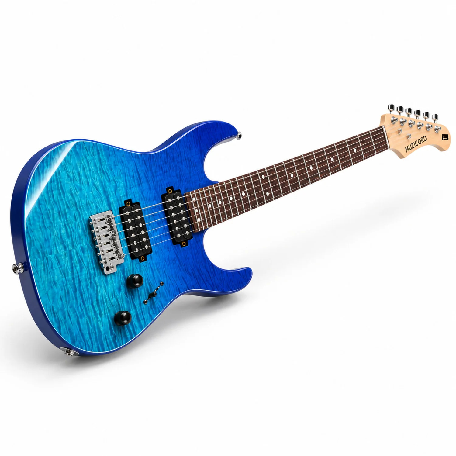 Muzicord GR5 BGD Electric Guitar - Blue Gradation - An RG-Style Profile with Its Own Hardware at Ragtime Lebanon