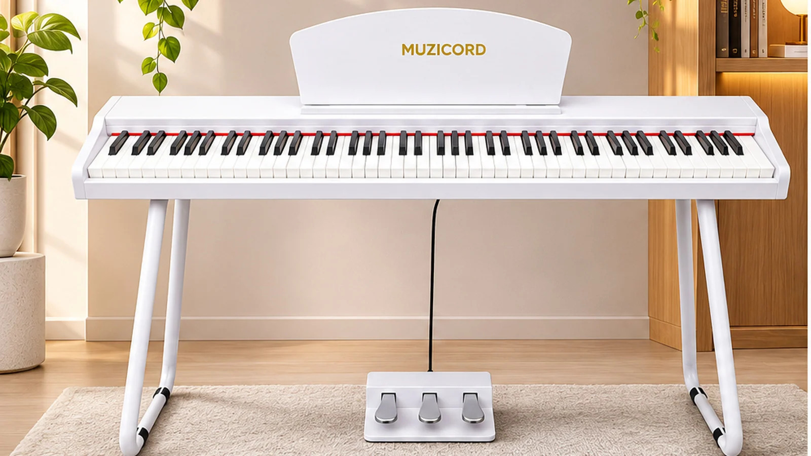 Buy Muzicord MZ-10 88-Key Touch-Sensitive Digital Piano - White from Ragtime Beirut Lebanon