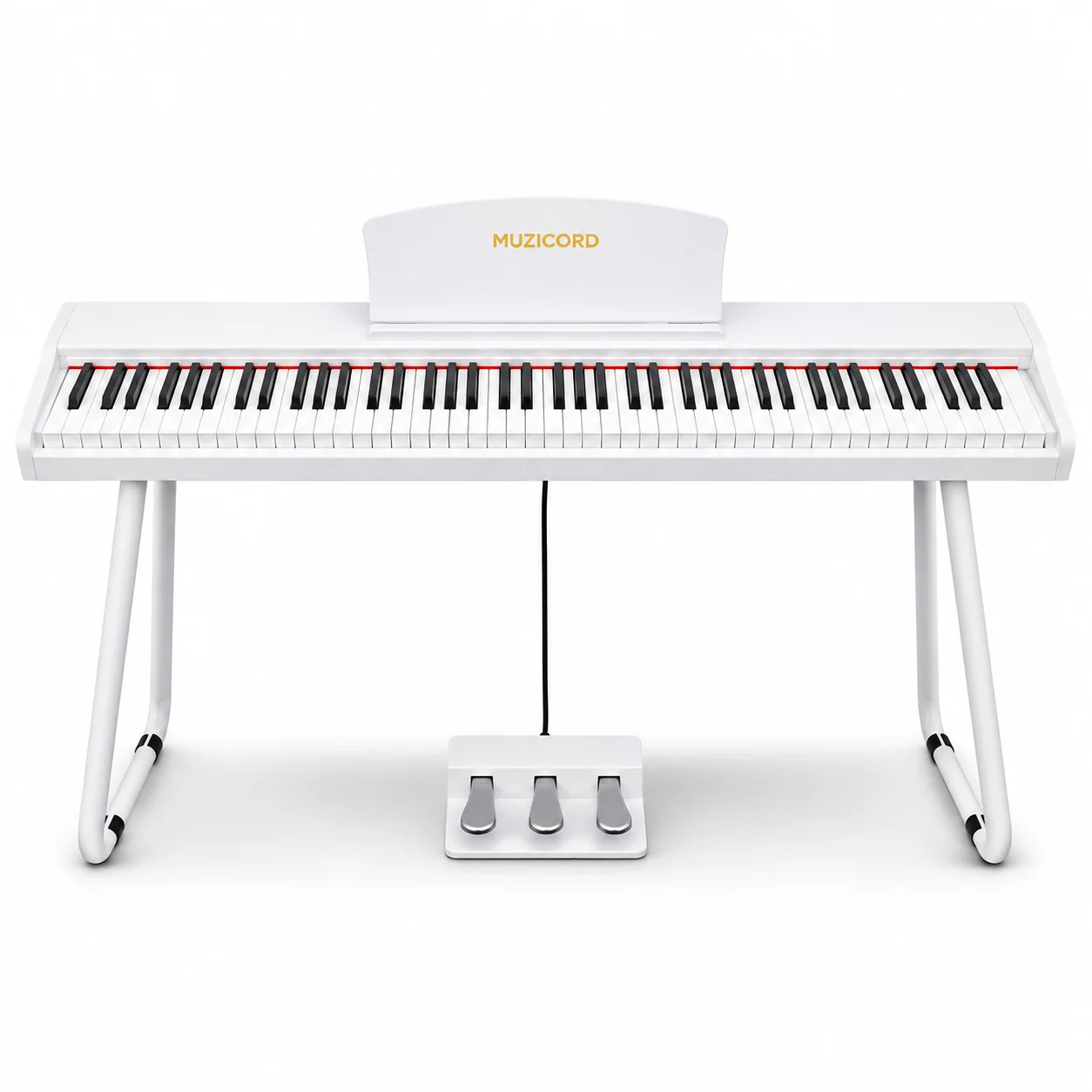 Muzicord MZ-10 88-Key Touch-Sensitive Digital Piano - White - Focused Stereo-Sampled Piano Sound at Ragtime Lebanon