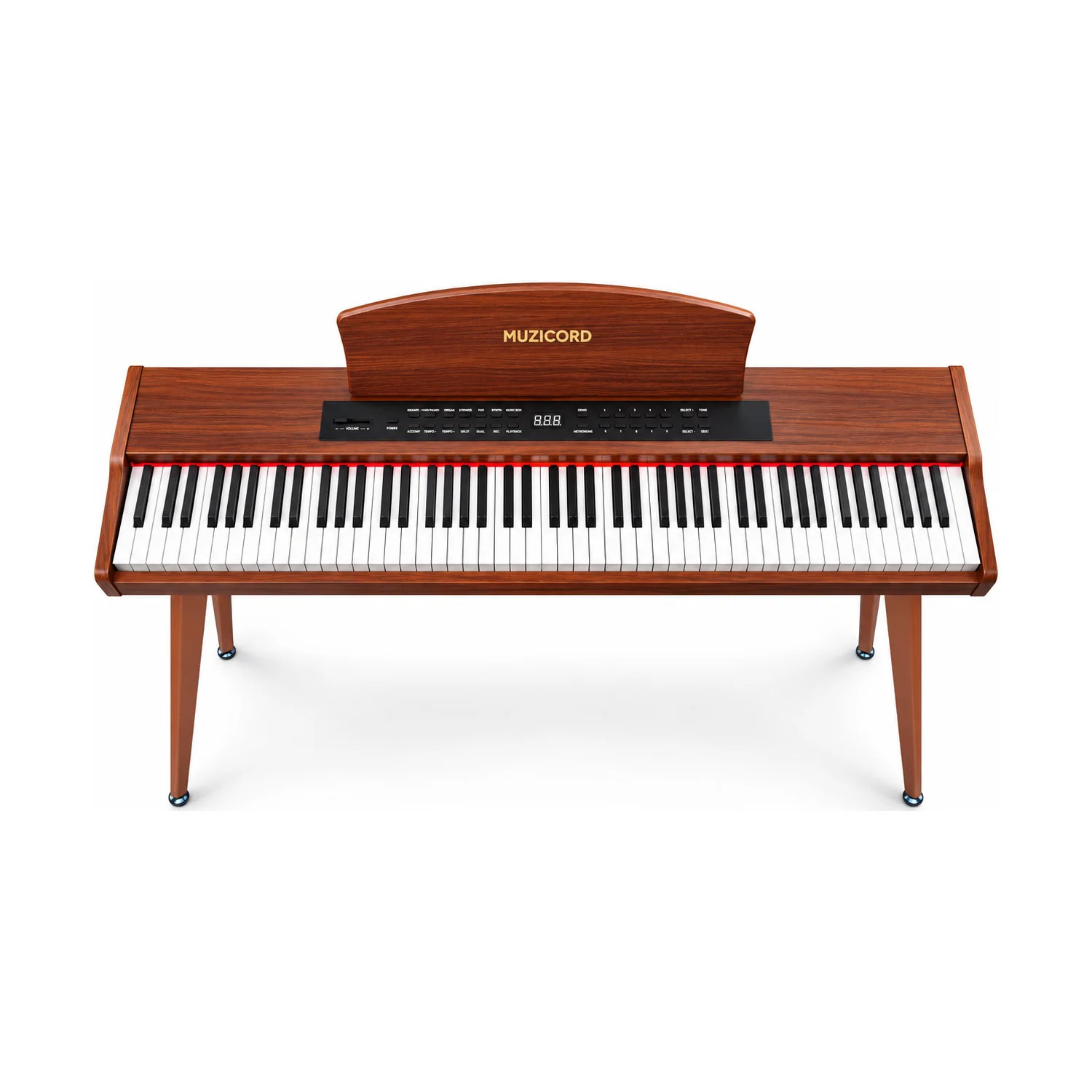 Muzicord MZ880 GEN2 88-Key Touch-Sensitive Digital Piano - Burly Wood with chair - 88 Touch-Sensitive Keys and Creative Controls at Ragtime Lebanon