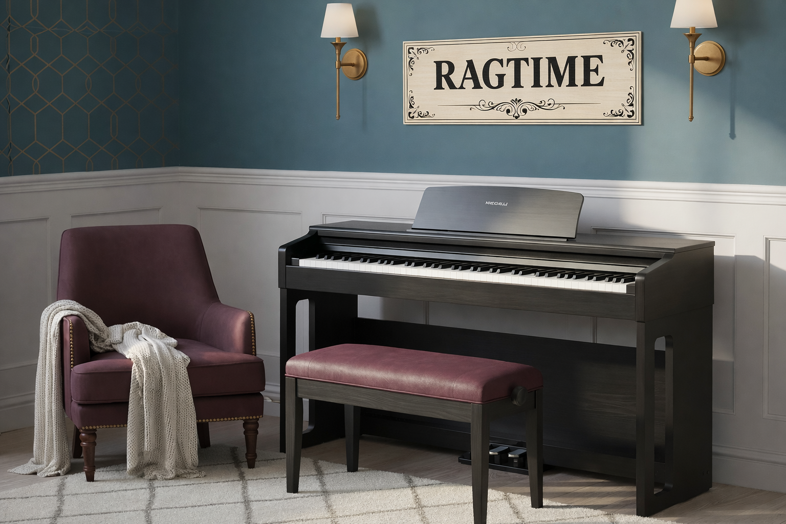 Buy Medeli UP105 digital piano black with bluetooth from Ragtime Beirut Lebanon