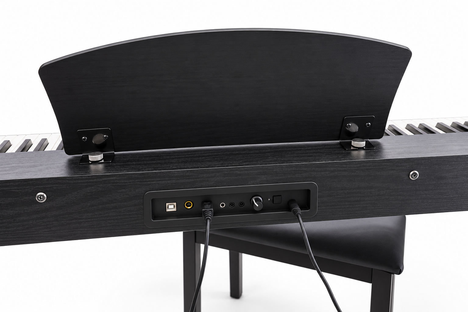Muzicord MZ-10 sensitive touch piano black - MODERN BLACK DESIGN — COMPLETE WITH MATCHING BENCH at Ragtime Lebanon