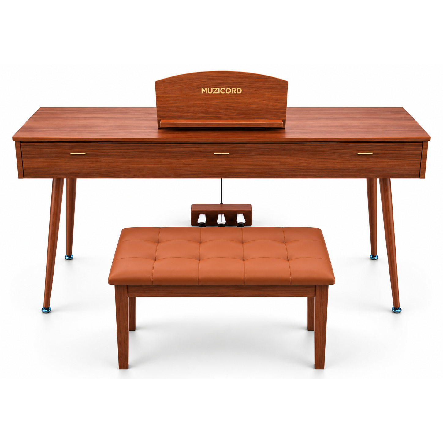Muzicord MZ-12 Pro Hammer action table design digital piano walnut color at Ragtime Beirut Lebanon