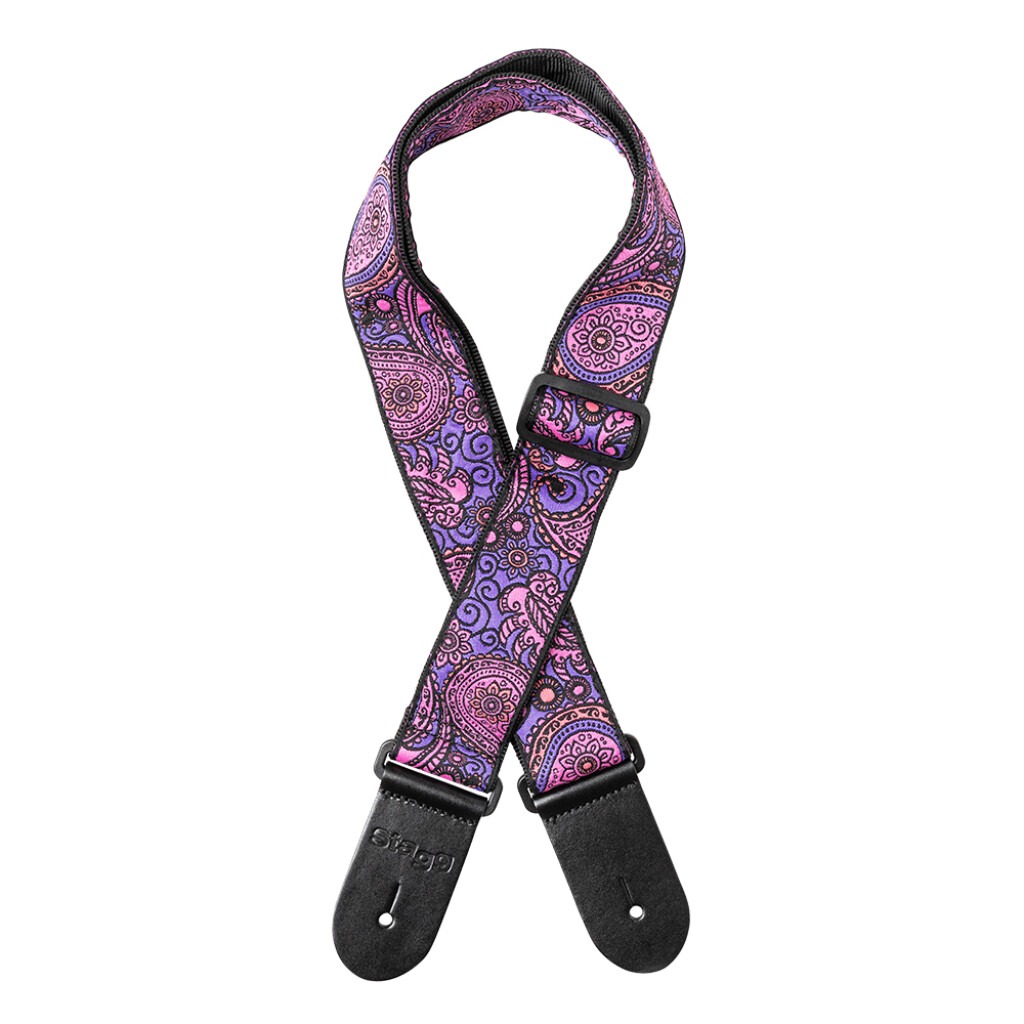 Stagg Woven SWO-PSLY1 PNK Pink Nylon Guitar Strap at Ragtime Beirut Lebanon