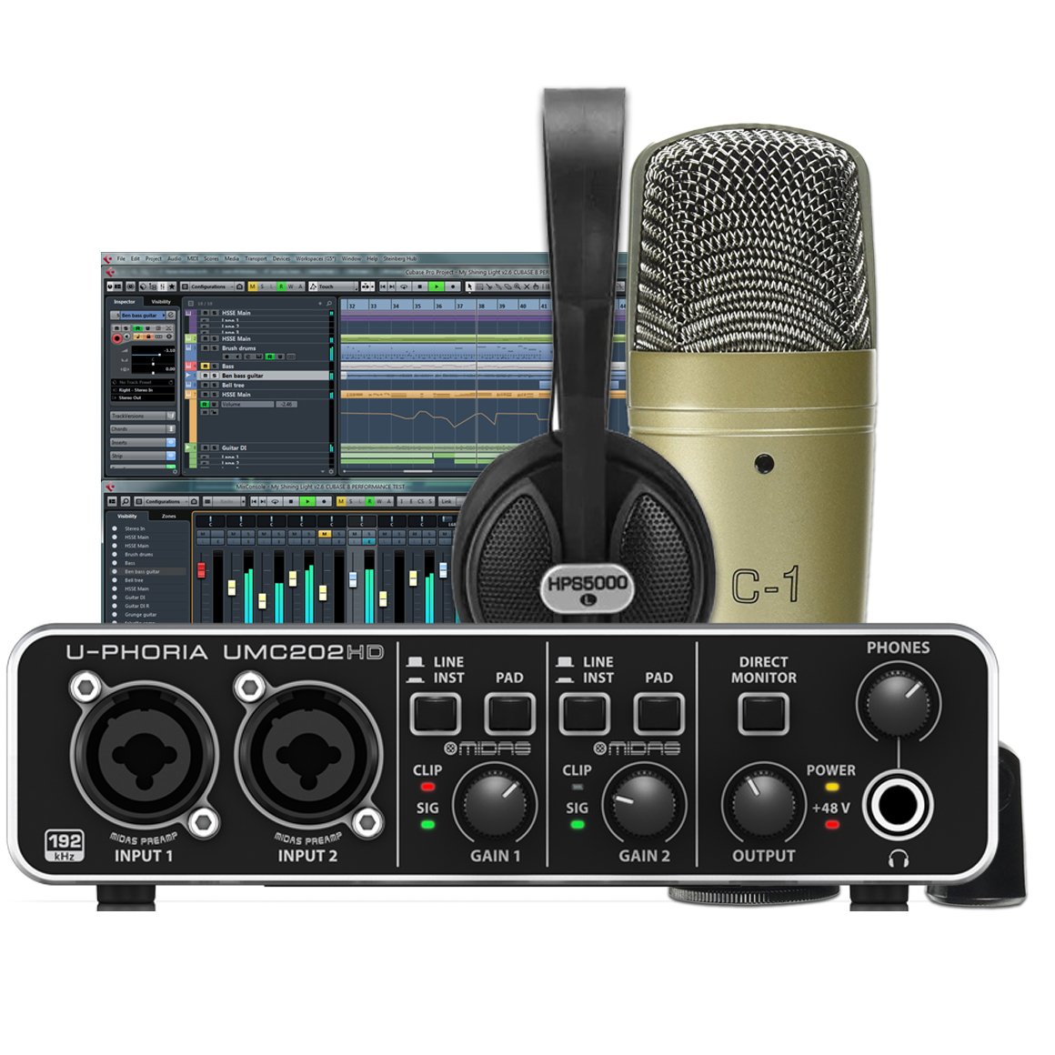 Recording/Podcasting　Pro　Behringer　Studio　U-Phoria　Bundle