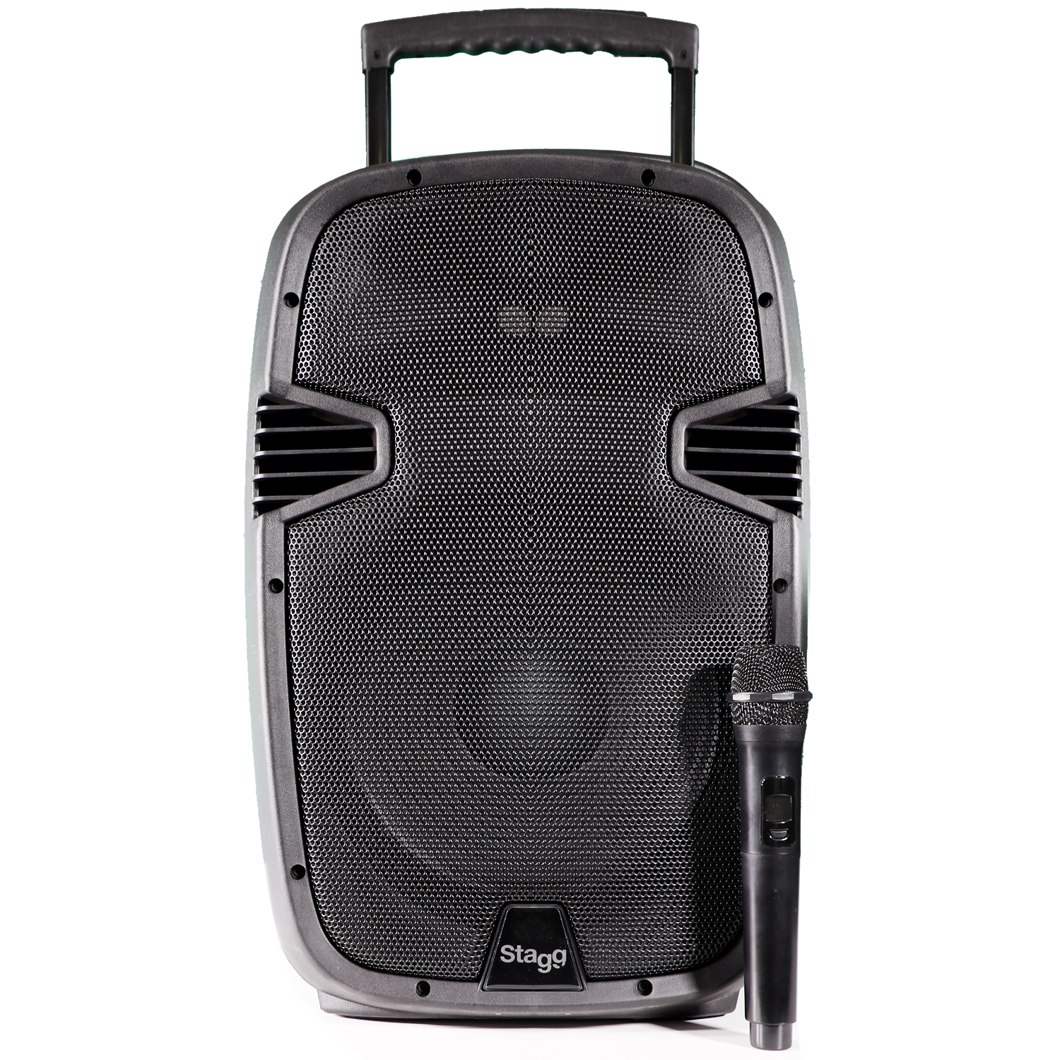 Stagg RE-VOLT12 US 12 Inch 2-Way Active Trolley Speaker with Reverb and Bluetooth