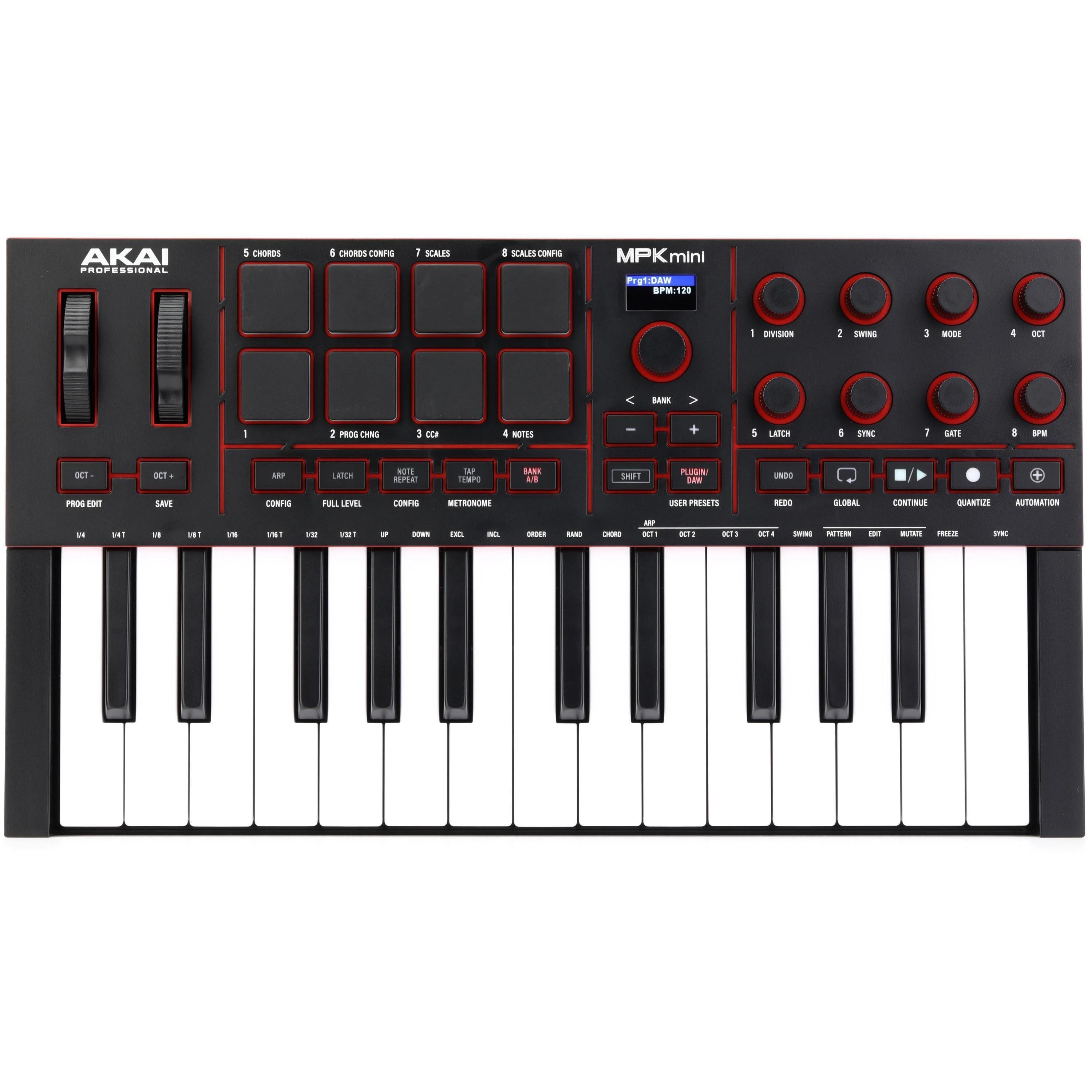 Akai Professional MPK Mini IV MIDI Keyboard Controller - Black