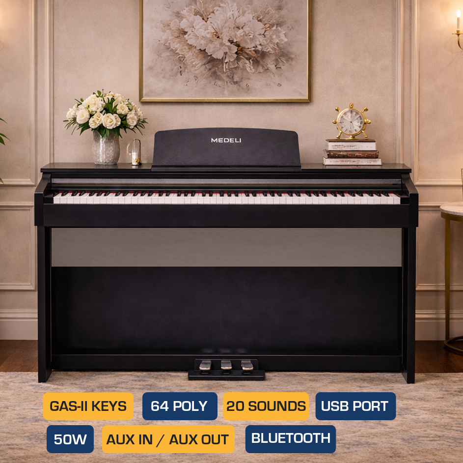 Medeli UP105 digital piano black with bluetooth