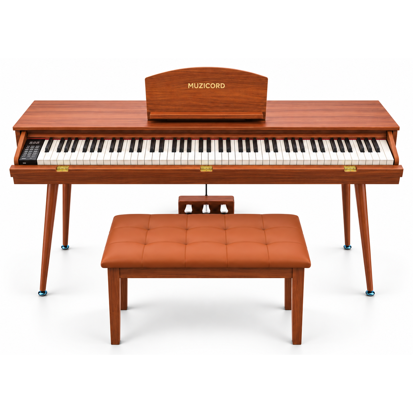 Muzicord MZ-12 Pro Hammer action table design digital piano walnut color