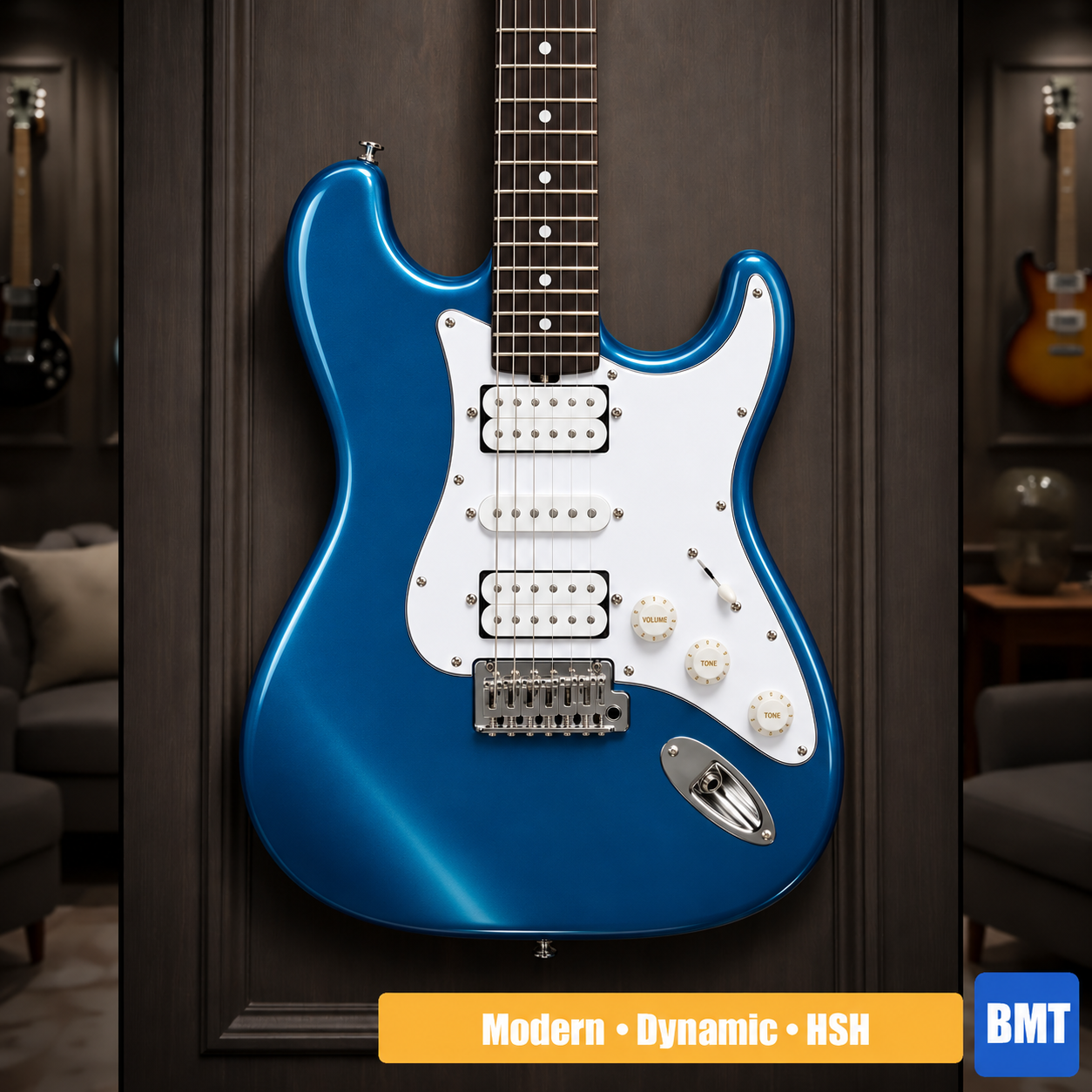 Muzicord ST7 HSH BMT Electric Guitar - Blue Metallic